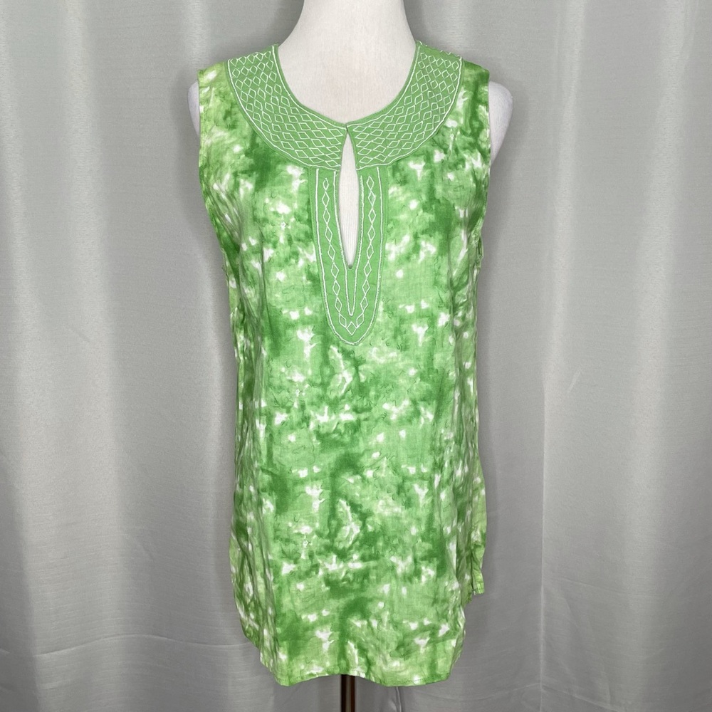 Marina Luna tie dye linen top. NWOT
